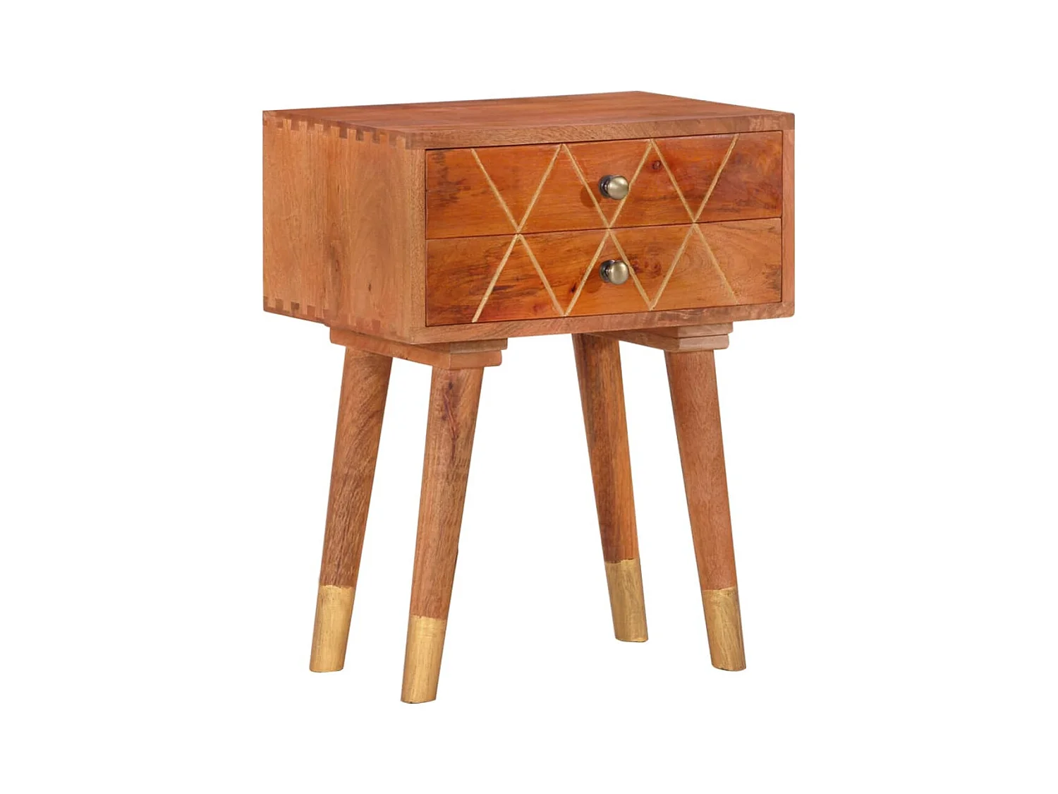 Nachtkastje 43 x 30 x 58 cm Massief mangohout