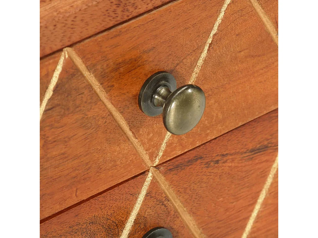 Comodino 43 x 30 x 58 cm Legno massello di mango