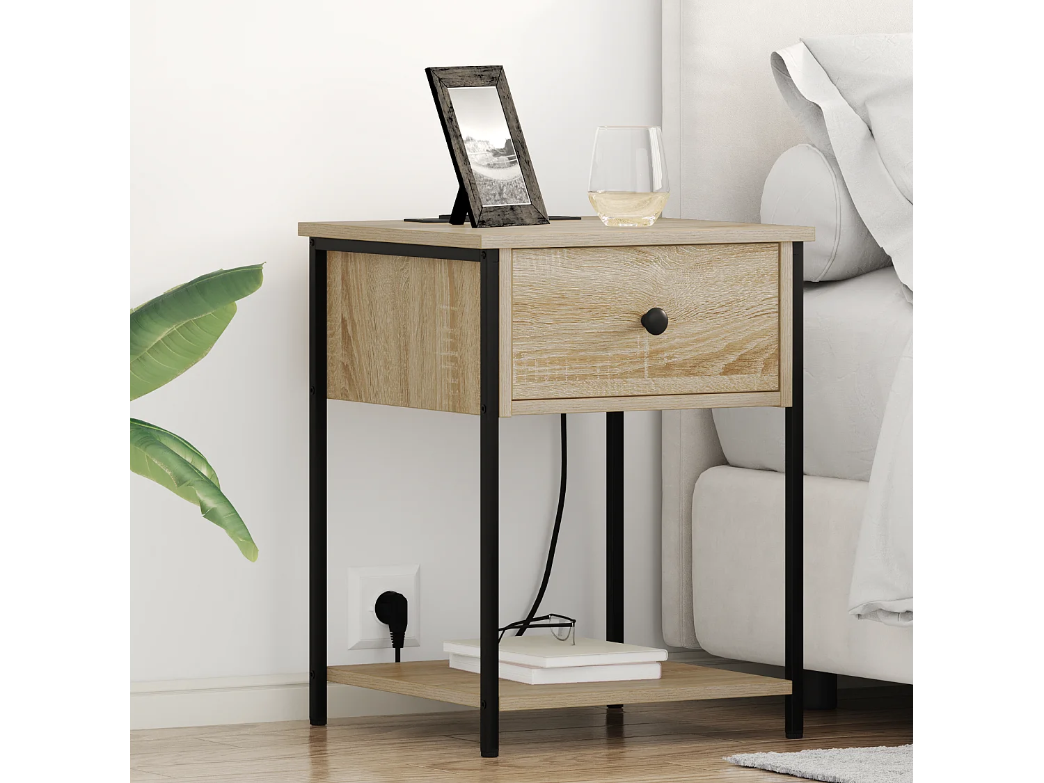 Armoires de chevet 2 pcs Chêne sonoma 42 x 41 x 56 cm