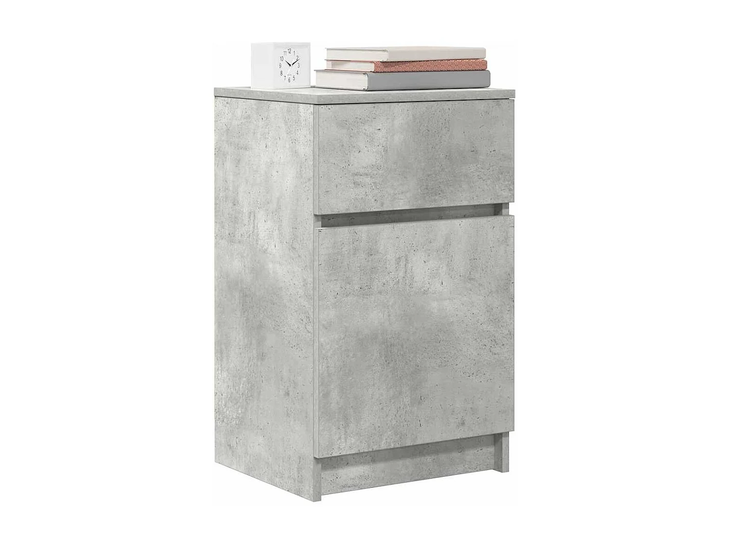 Table de chevet gris béton 39x35x65 cm bois d’ingénierie