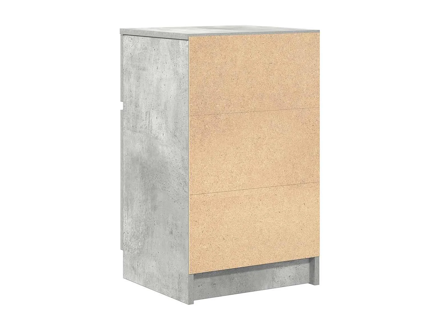 Table de chevet gris béton 39x35x65 cm bois d’ingénierie