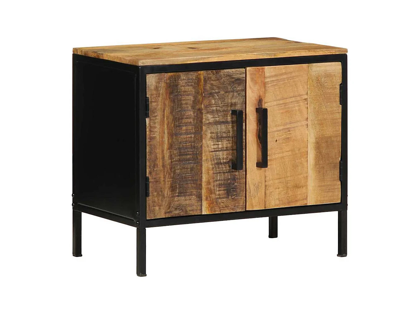 Table de chevet 50x30x45 cm Bois massif de manguier brut
