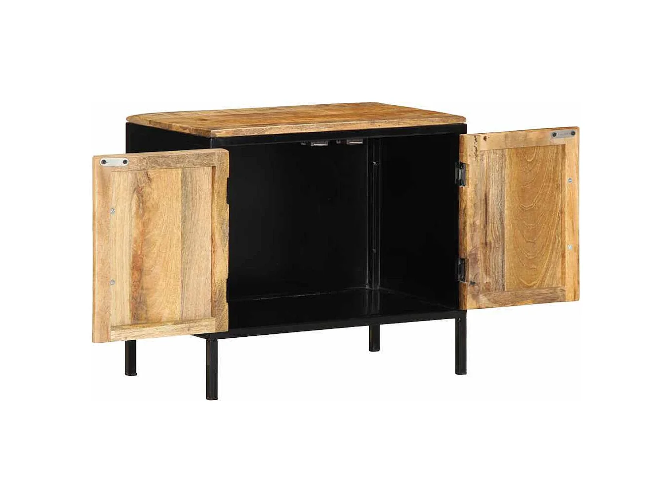Nachtkastje 50x30x45 cm Massief ruw mangohout