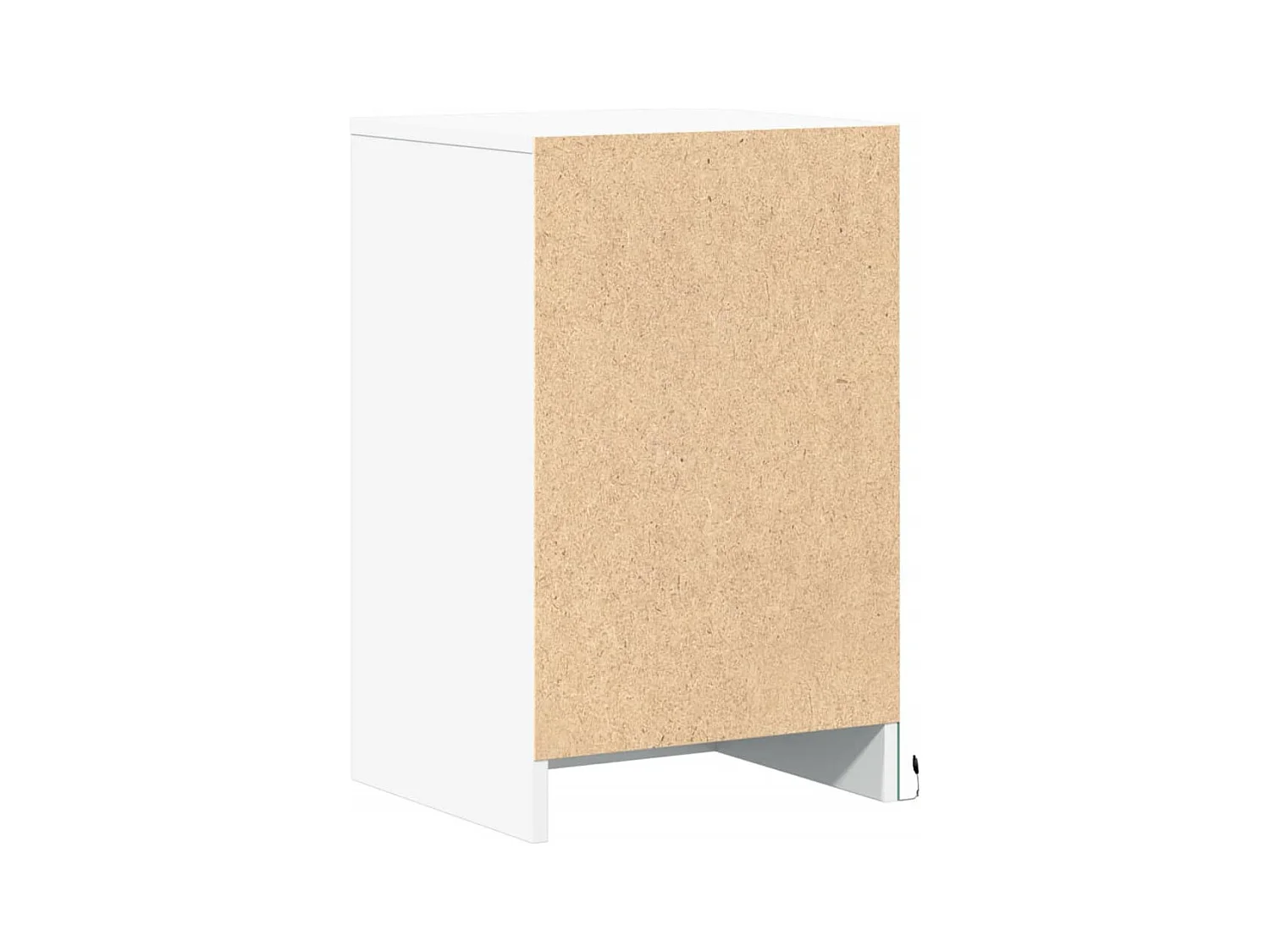 Armoires de chevet et lumières LED 2pcs blanc bois d'ingénierie