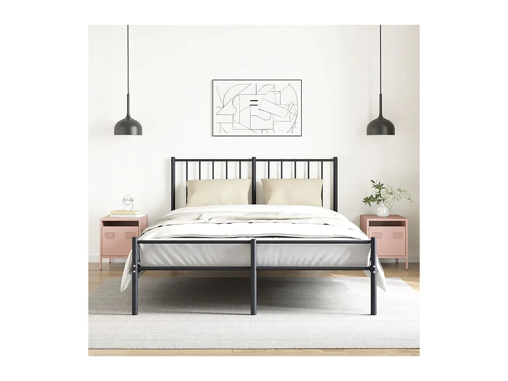 Tables de chevet 2 pcs rose 35x39x43,5 cm acier