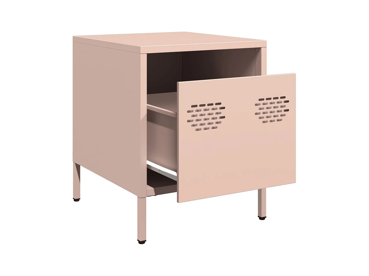 Tables de chevet 2 pcs rose 35x39x43,5 cm acier