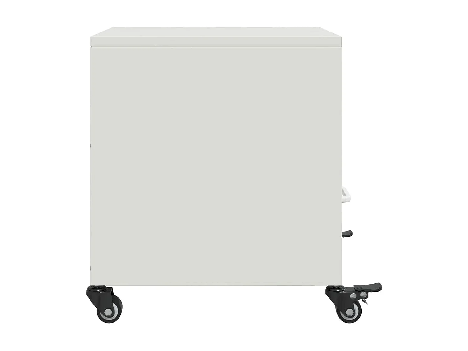 Tables de chevet 2 pcs blanc 36x39x43,5 cm acier