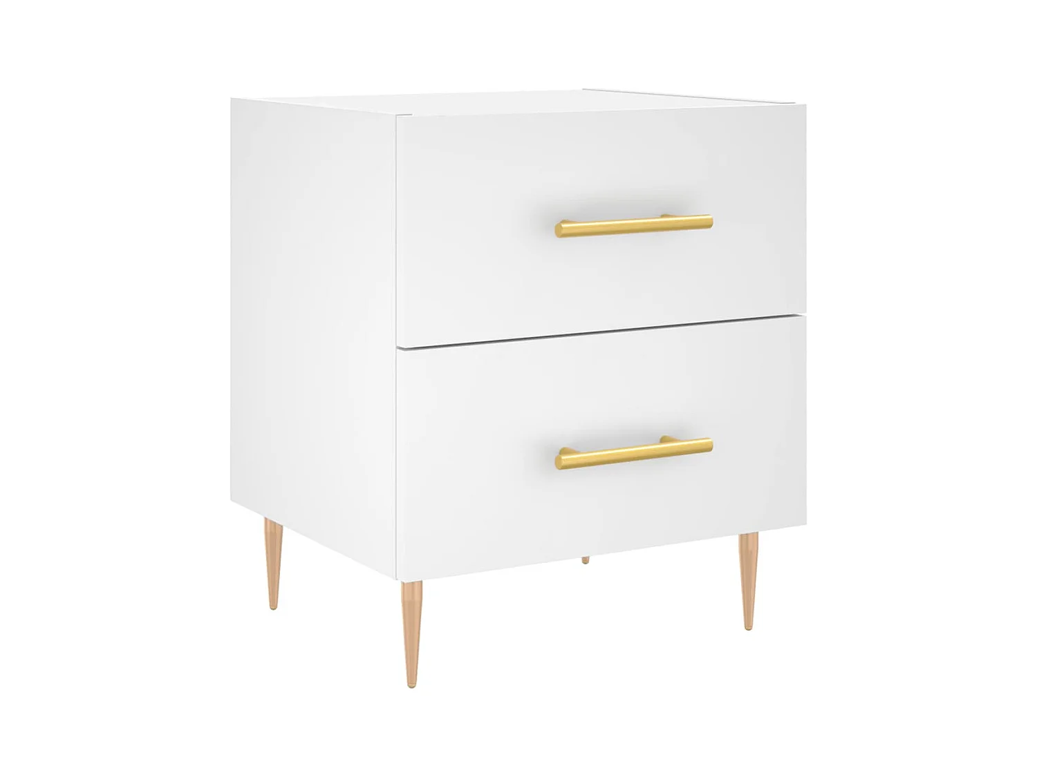 Table de chevet blanc 40x35x47,5 cm bois d’ingénierie