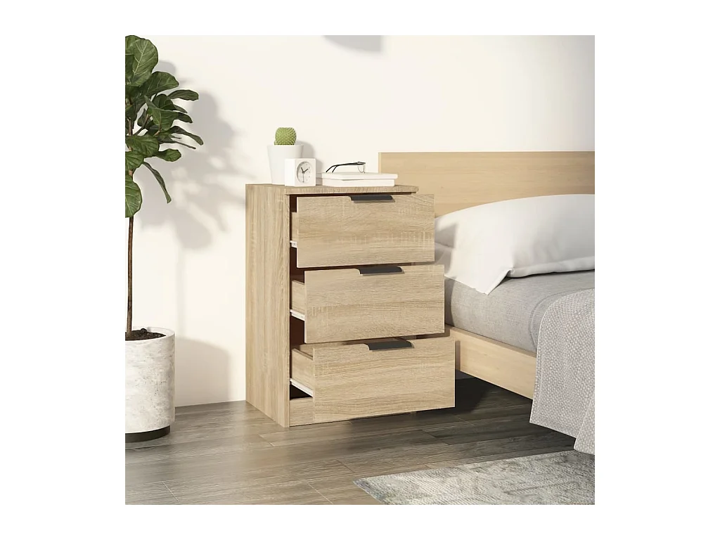 Comodino in rovere Sonoma 40x36x65 cm