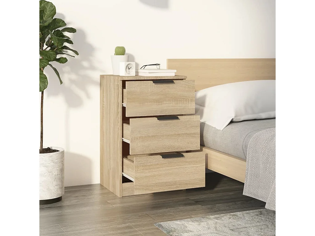 Comodino in rovere Sonoma 40x36x65 cm