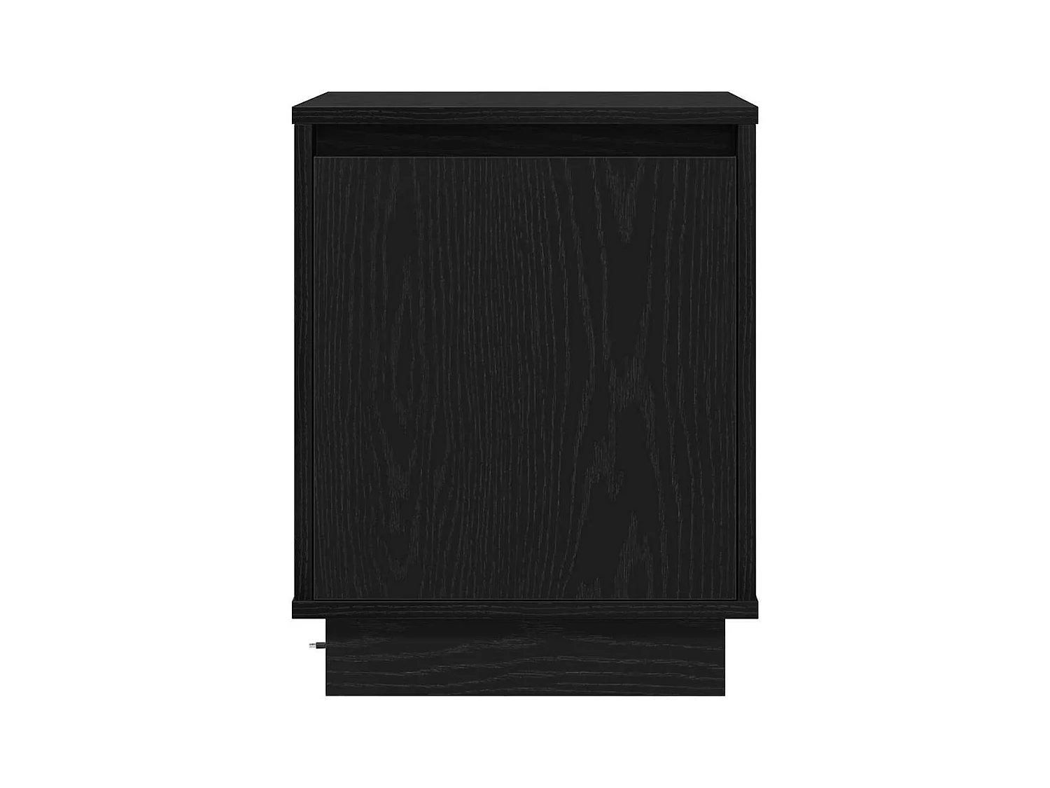 Table de chevet avec lumières LED Noire 39x34,5x50 cm