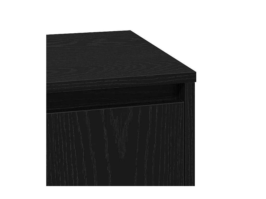 Table de chevet avec lumières LED Noire 39x34,5x50 cm