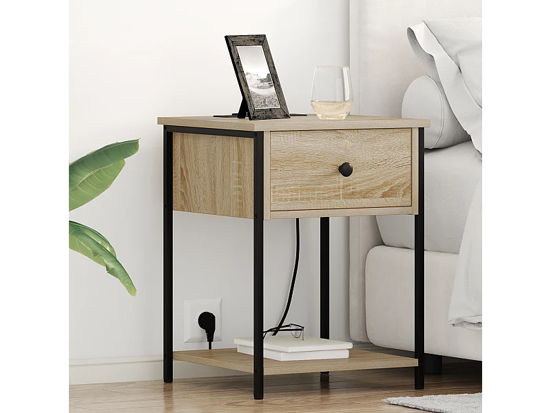 Cabinet de chevet avec tiroir Chêne sonoma 42 x 41 x 56 cm