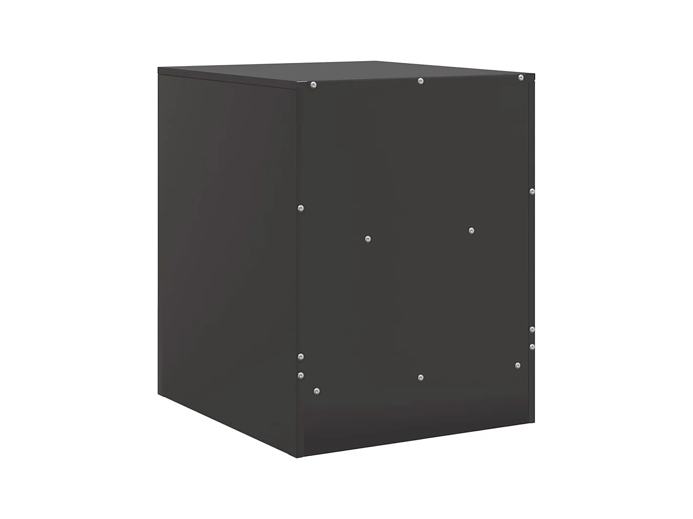 Tables de chevet 2 pcs noir 34,5x39x44 cm acier