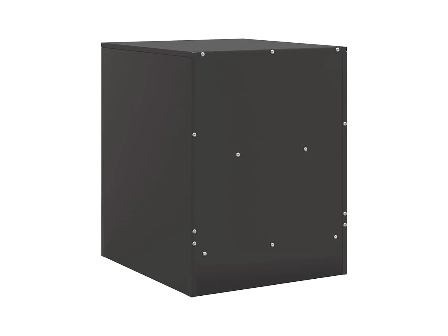 Tables de chevet 2 pcs noir 34,5x39x44 cm acier
