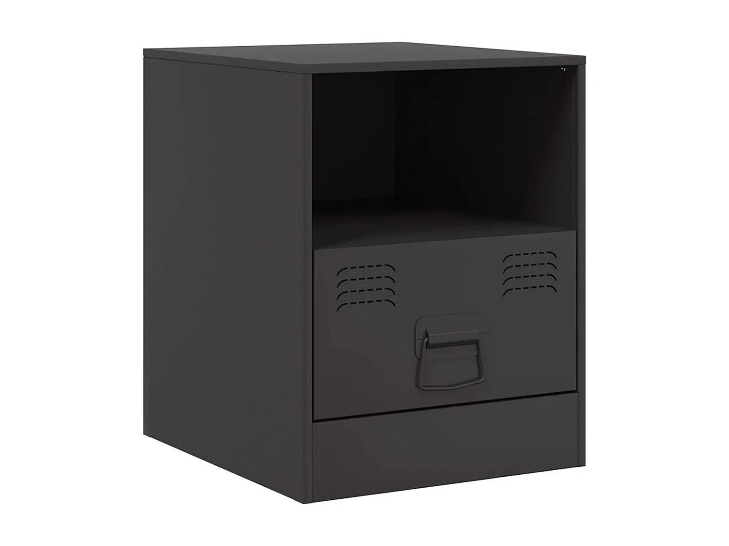 Tables de chevet 2 pcs noir 34,5x39x44 cm acier