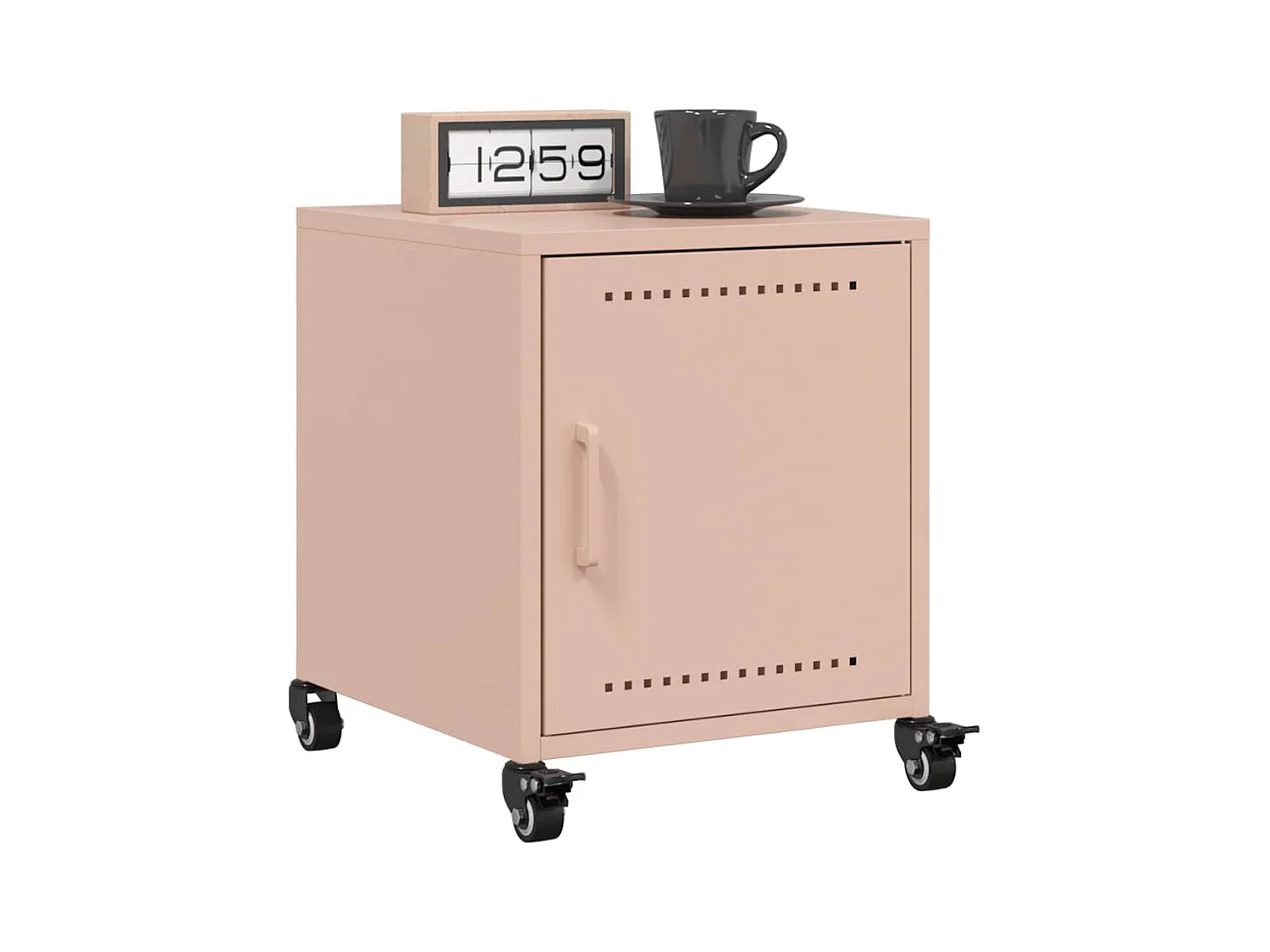 Tables de chevet 2 pcs rose 36x39x43,5 cm acier