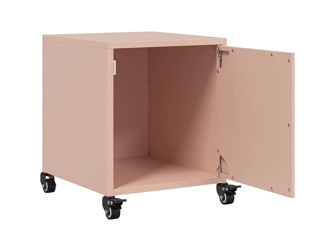 Tables de chevet 2 pcs rose 36x39x43,5 cm acier