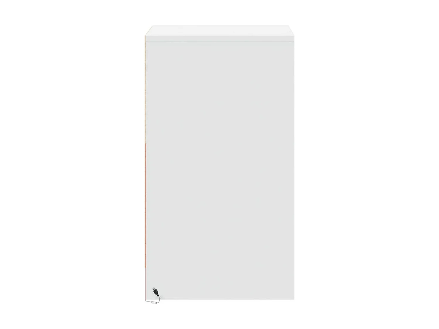 Armoire de chevet avec lumières LED blanc bois d'ingénierie