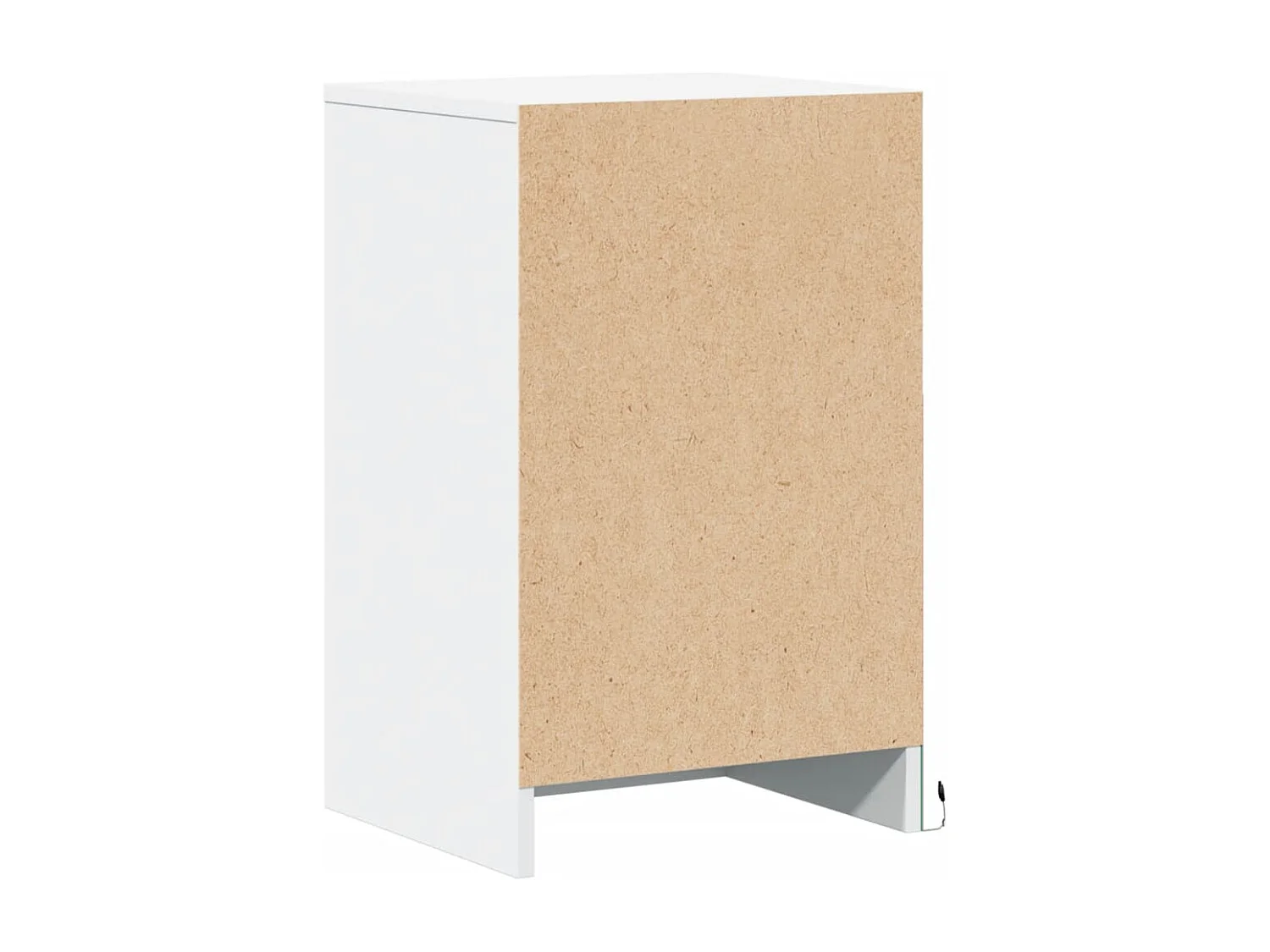 Armoire de chevet avec lumières LED blanc bois d'ingénierie