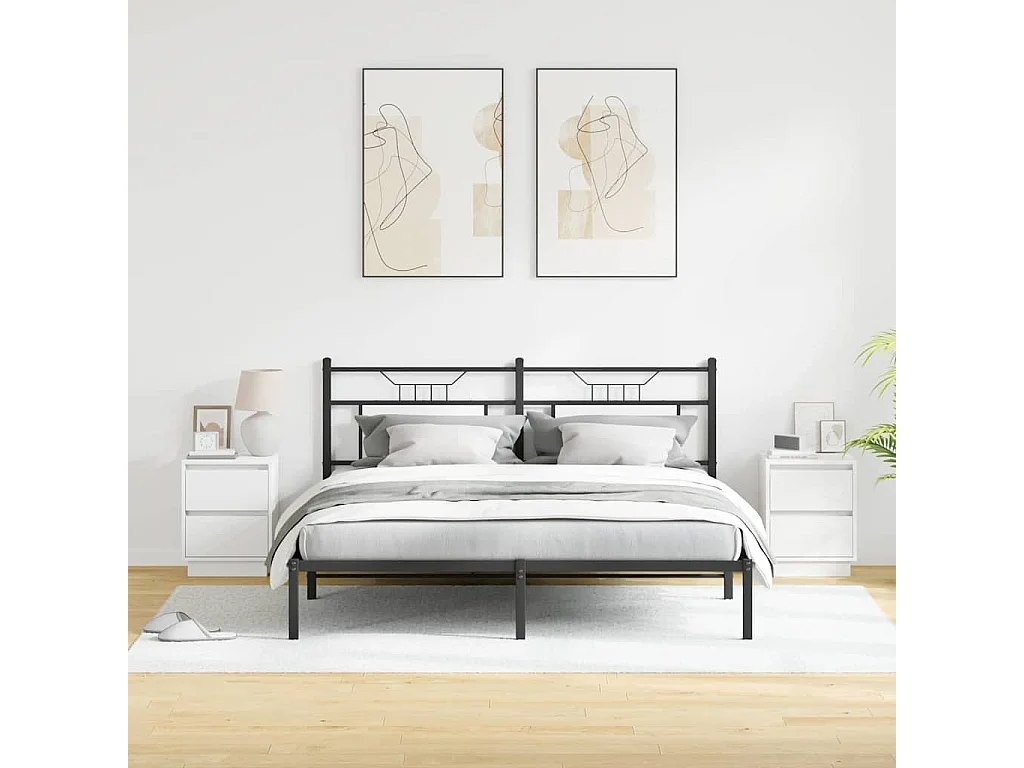 Comodini con luci LED 2 pz Bianco 39x34,5x50 cm