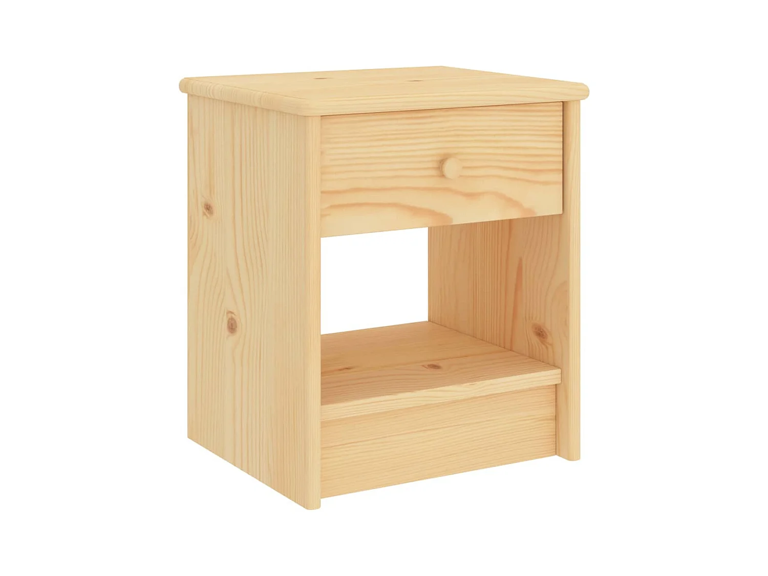 Table de chevet naturel 35x30x40 cm bois de pin massif