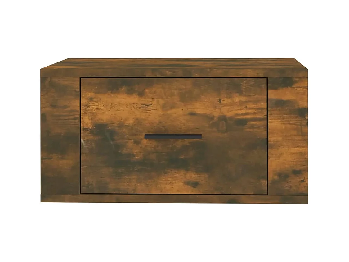 Comodino da parete in rovere affumicato 50x36x25 cm