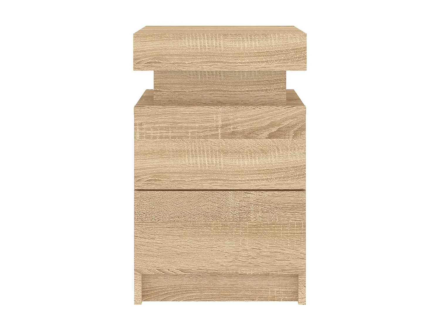 Comodino con luci LED Rovere Sonoma 35x39x55 cm