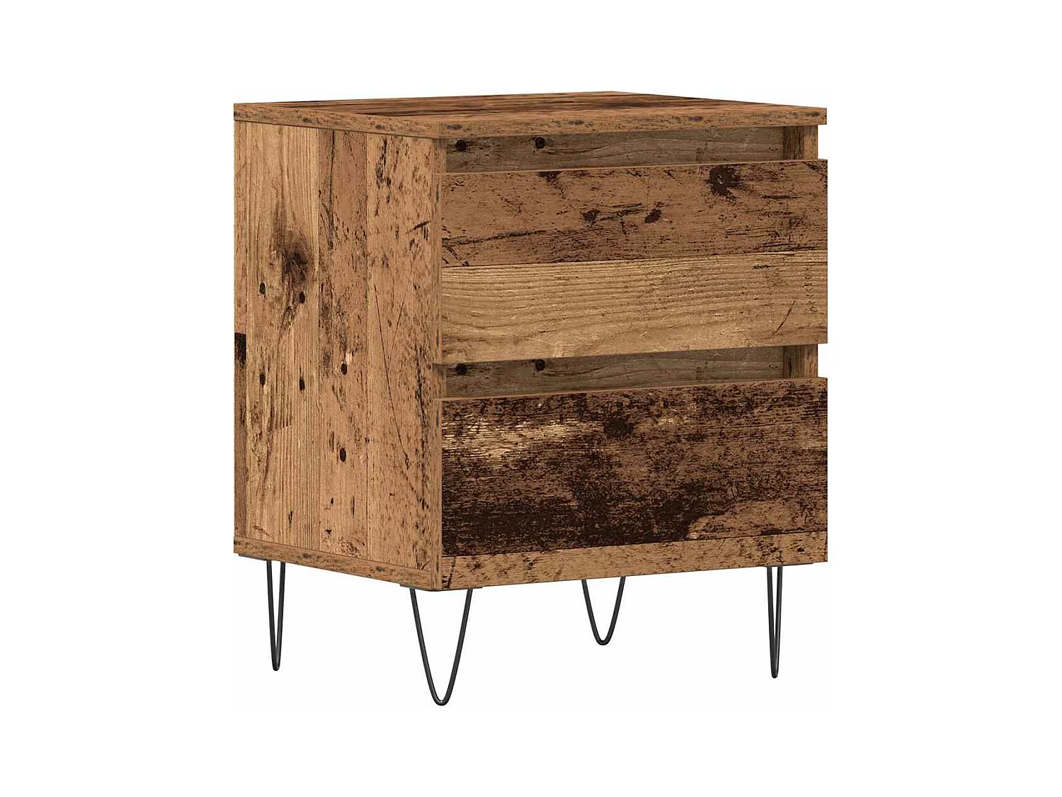 Table de chevet en bois ancien 40x35x50 cm en bois reconstitué