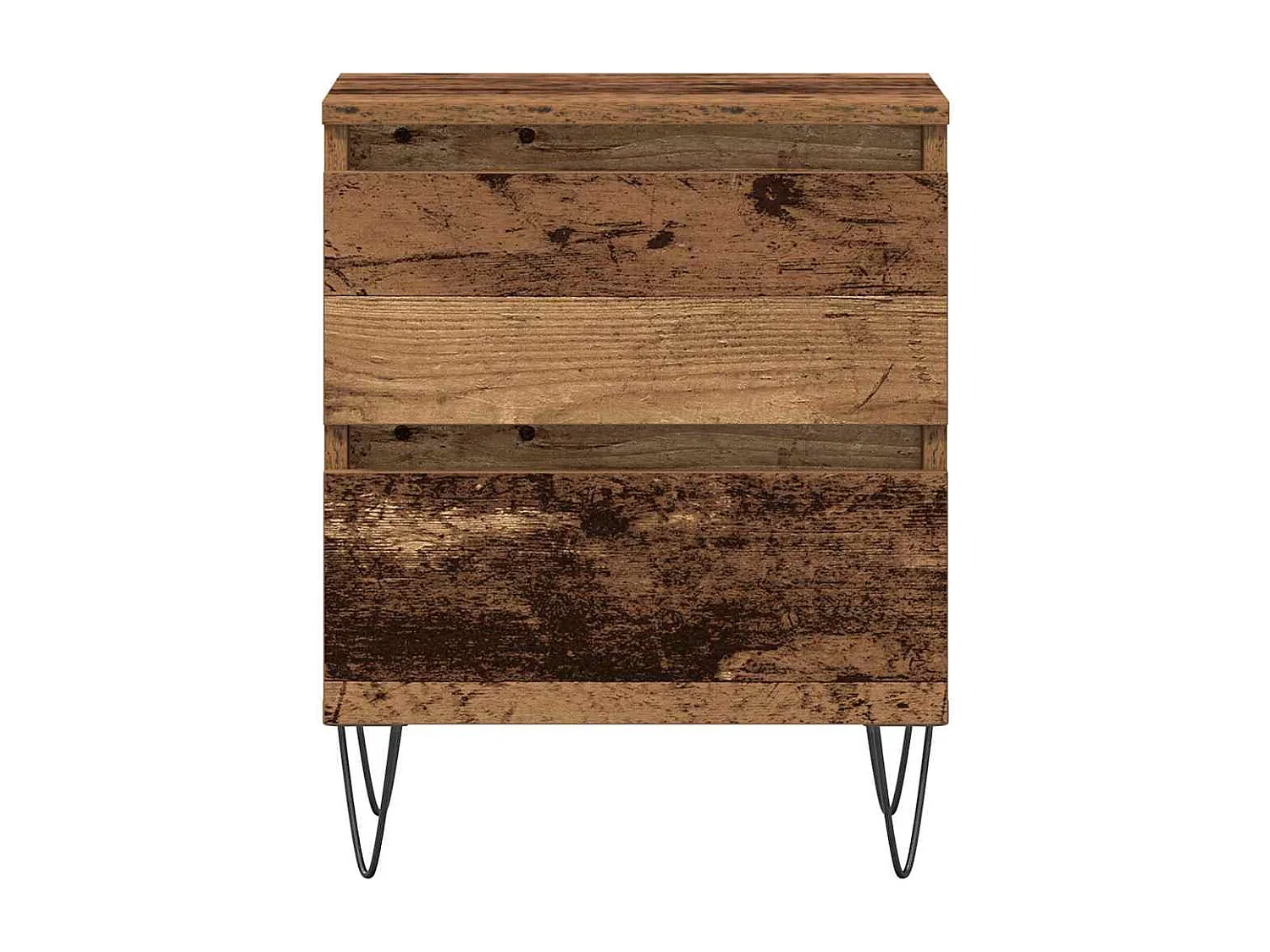 Table de chevet en bois ancien 40x35x50 cm en bois reconstitué