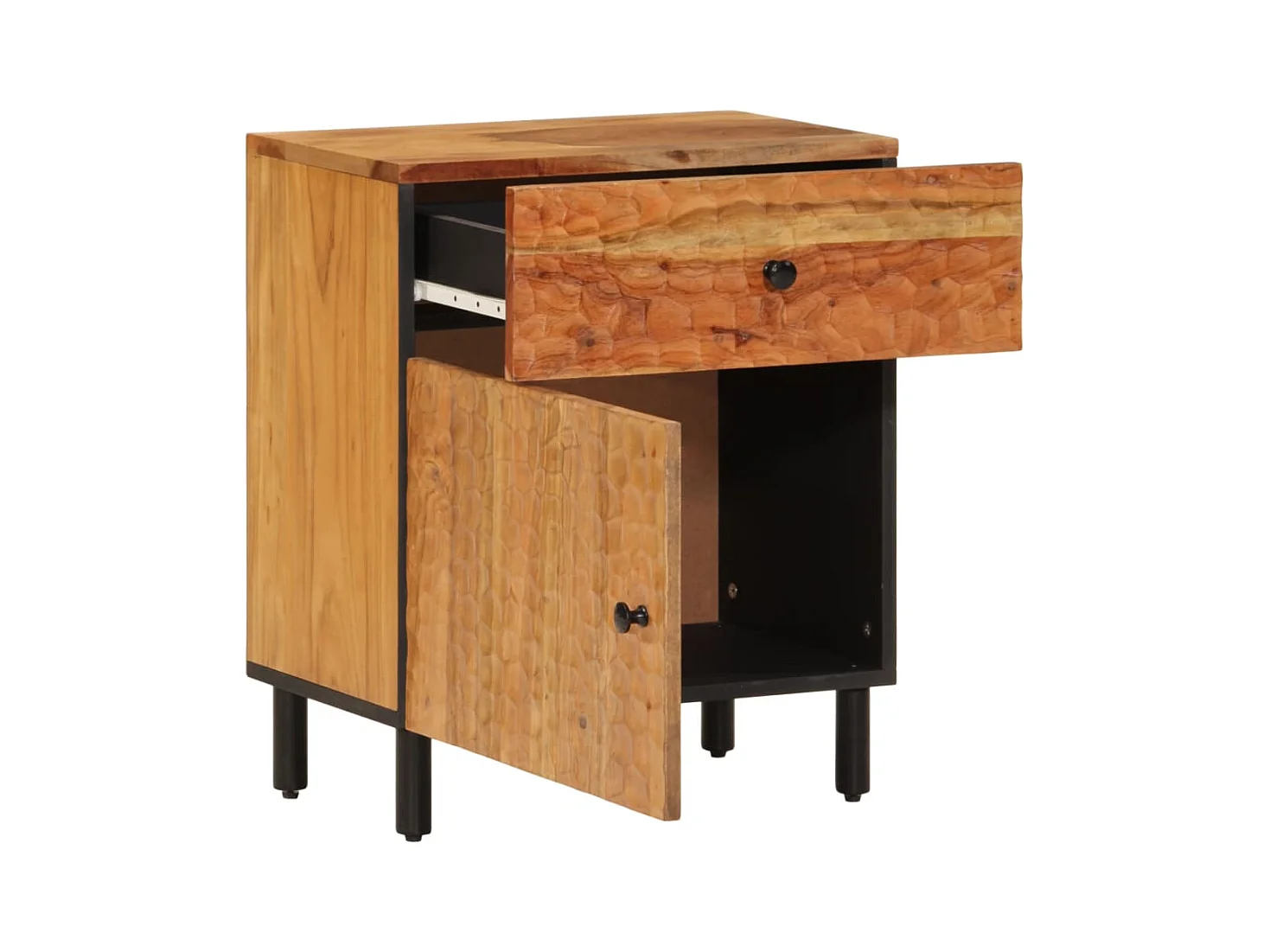 Table de chevet 50x33x60 cm bois d'acacia solide