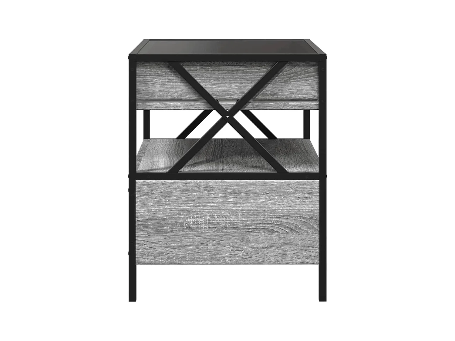 Nachtkastje met LED infinity sonoma grijs 40x40x51 cm