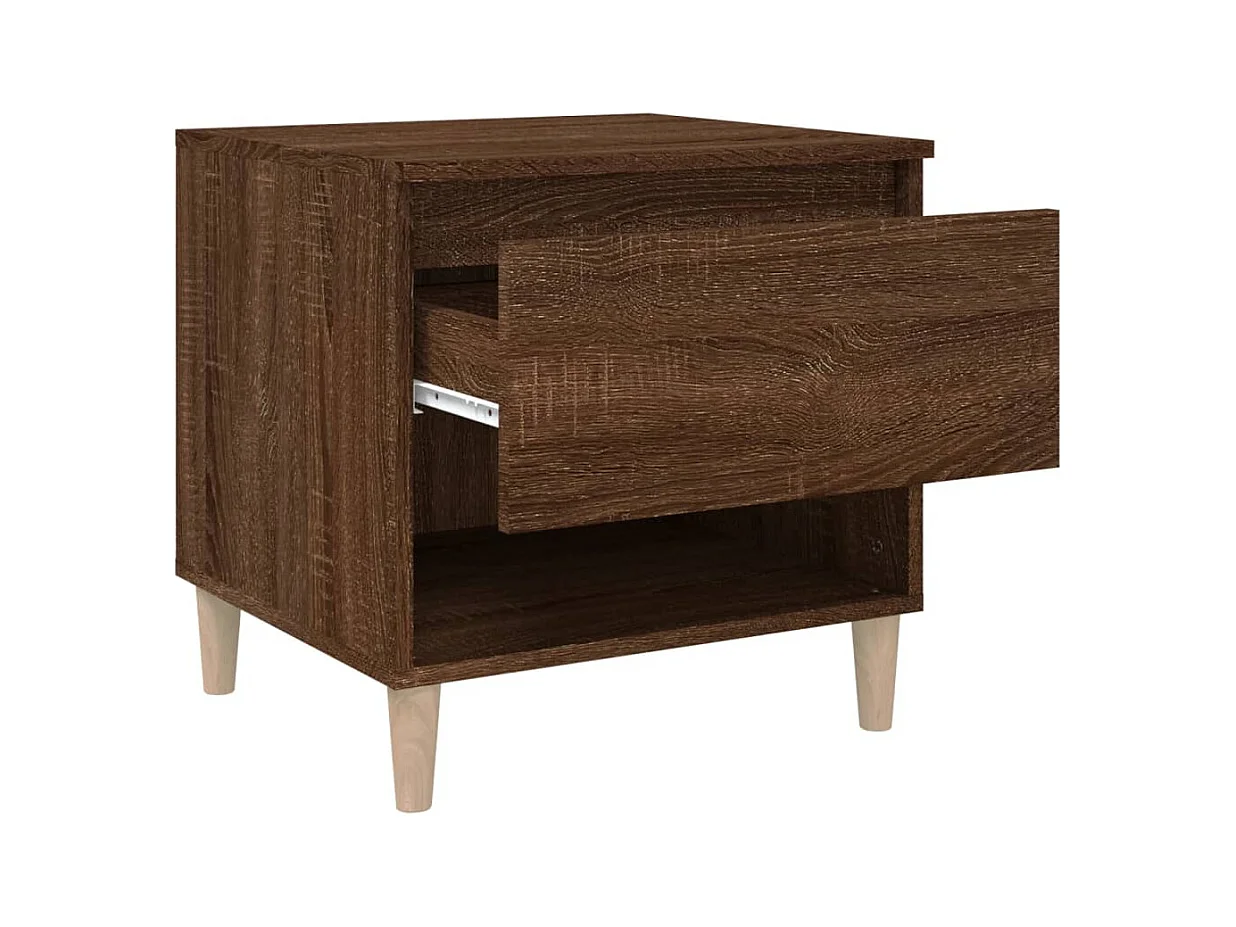 Table de chevet Chêne brun 50x46x50 cm Bois d'ingénierie