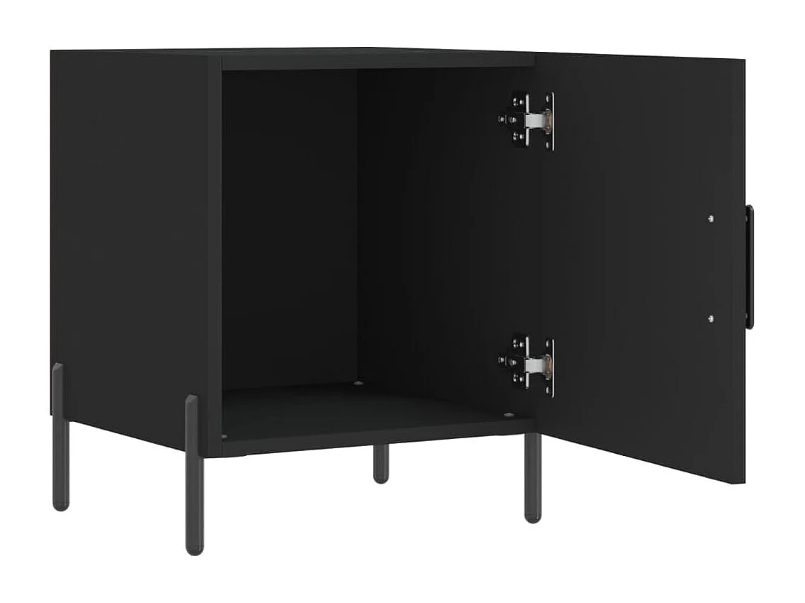 Tables de chevet 2 pcs noir 40x40x50 cm bois d’ingénierie