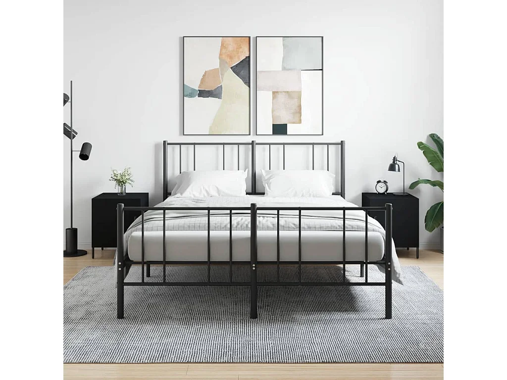 Comodini 2 pezzi neri 40x40x50 cm in legno ingegnerizzato