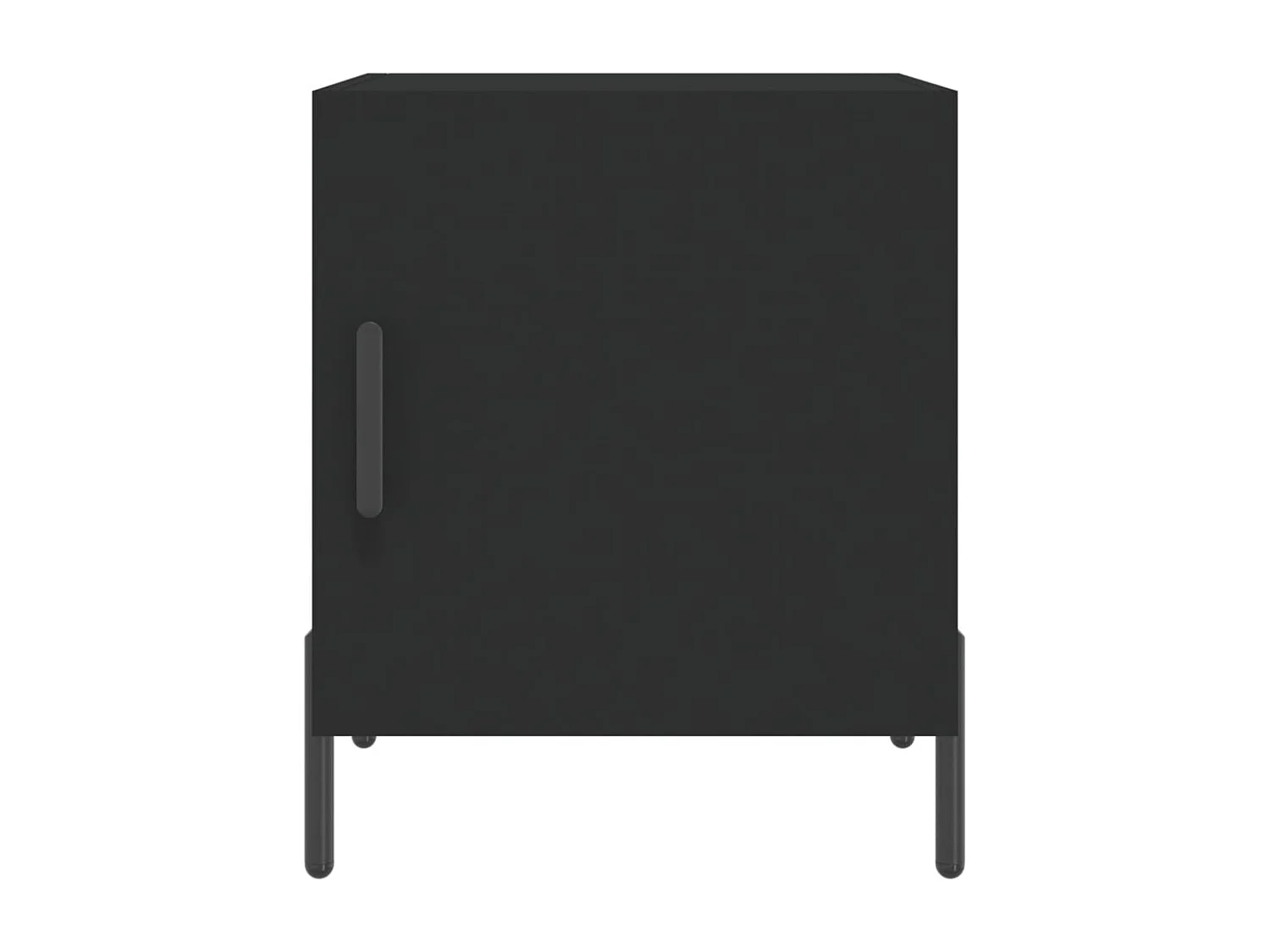 Comodini 2 pezzi neri 40x40x50 cm in legno ingegnerizzato