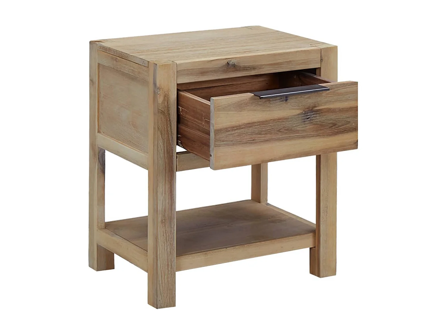 Comodino con cassetto 40x30x48 cm Legno massello di acacia