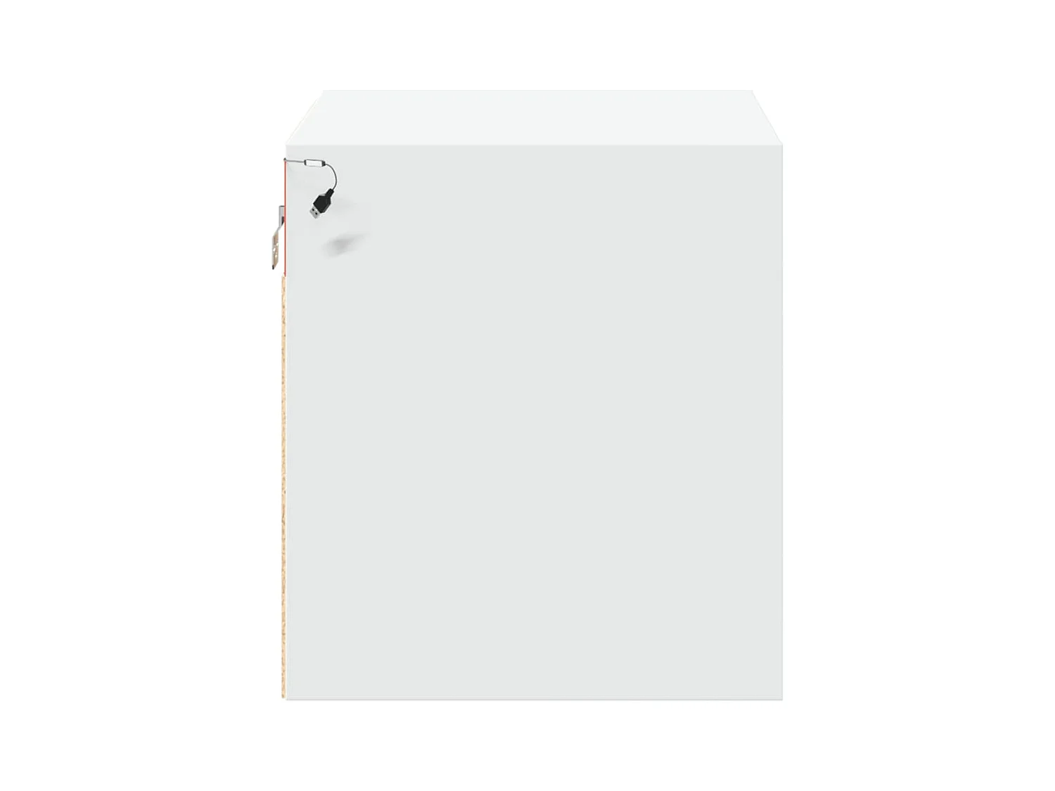 Wandnachtkastjes met LED-verlichting 2 stuks wit