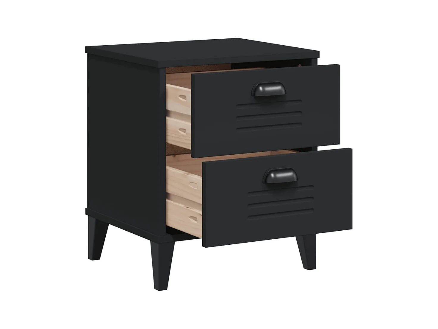 Table de chevet VIKEN noir bois d'ingénierie