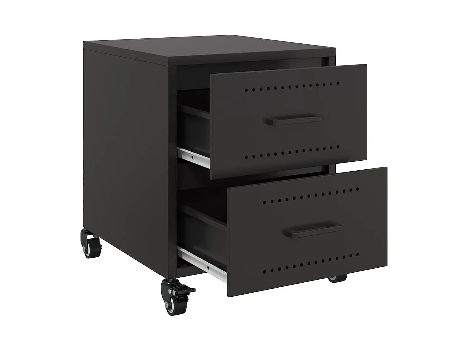 Table de chevet noir 36x39x43,5 cm acier