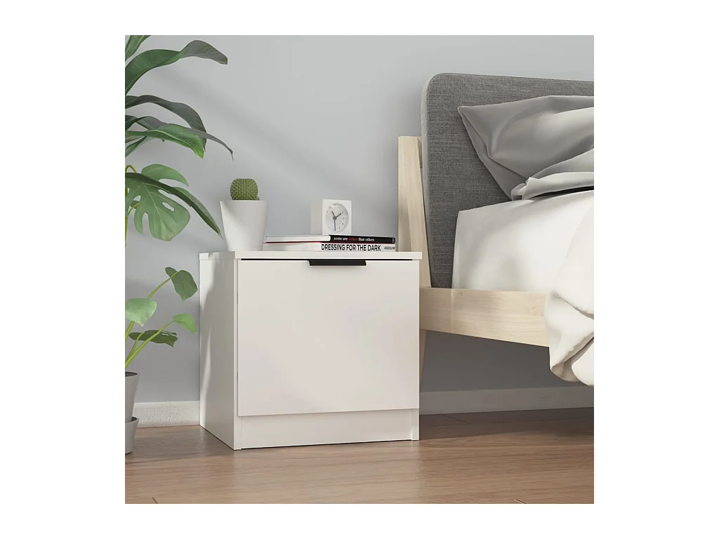 Tables de chevet 2 pcs Blanc 40x39x40 cm