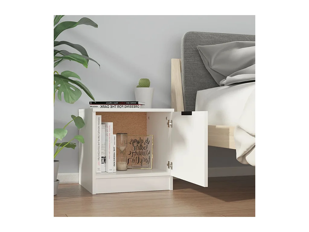 Tables de chevet 2 pcs Blanc 40x39x40 cm