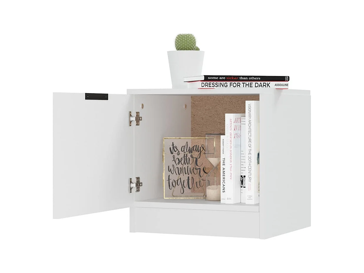 Tables de chevet 2 pcs Blanc 40x39x40 cm