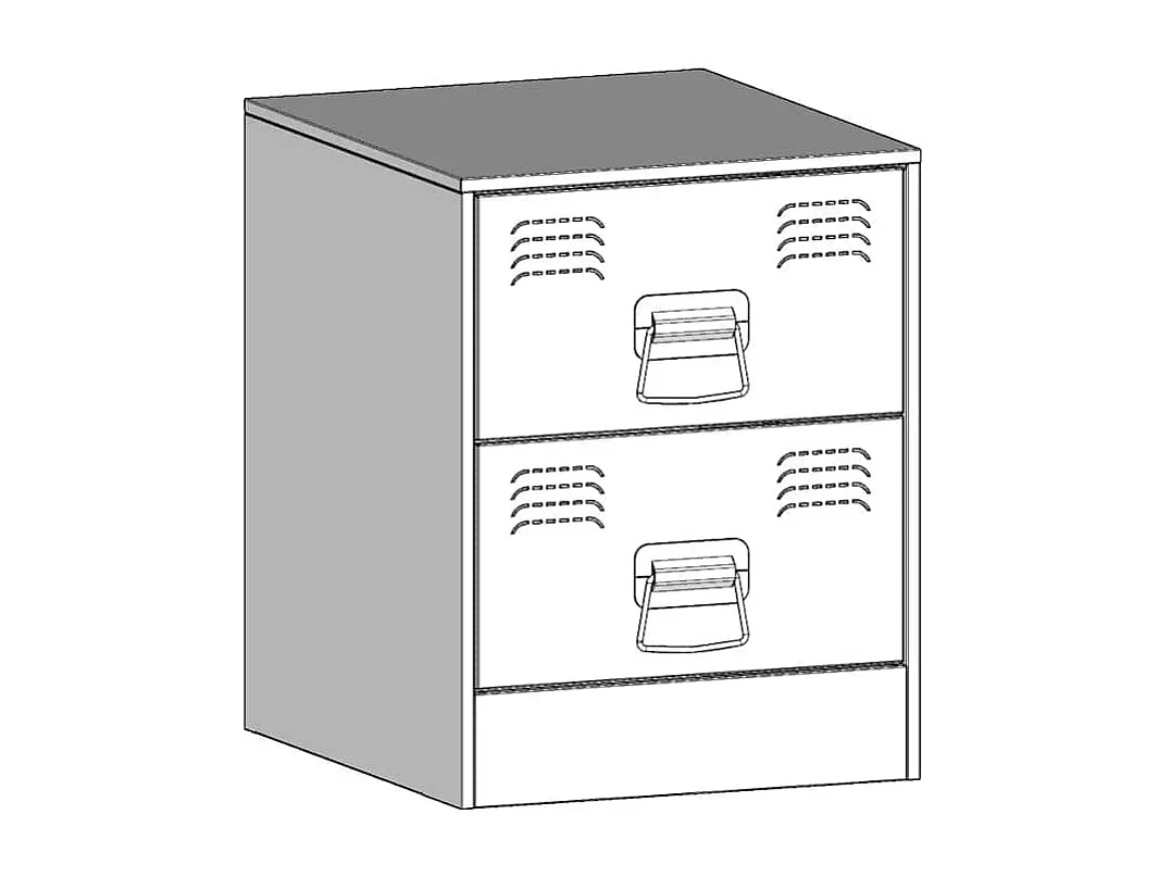 Tables de chevet 2 pcs blanc 34,5x39x44 cm acier