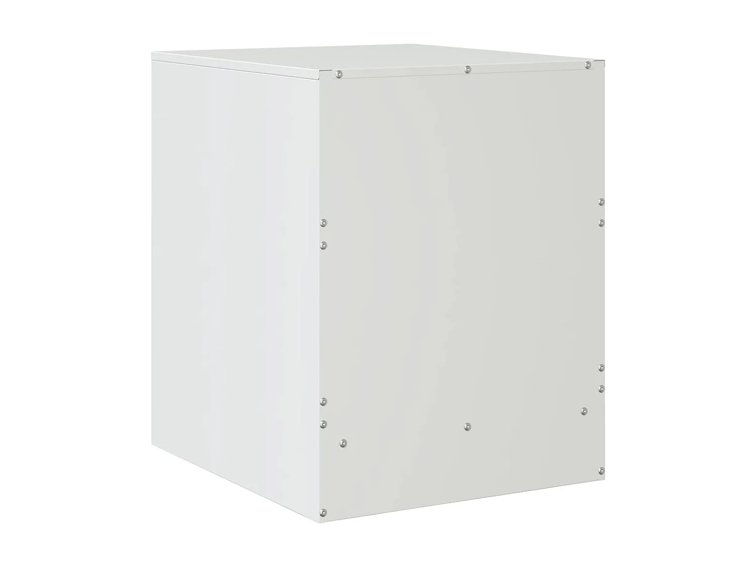 Tables de chevet 2 pcs blanc 34,5x39x44 cm acier