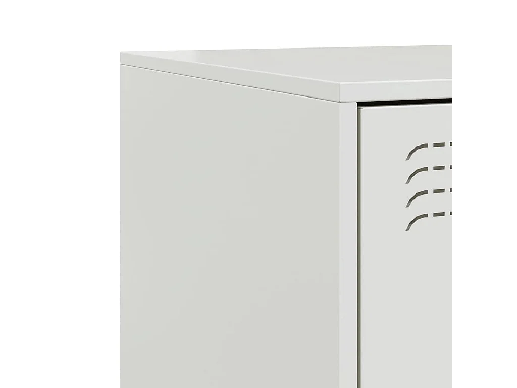 Tables de chevet 2 pcs blanc 34,5x39x44 cm acier