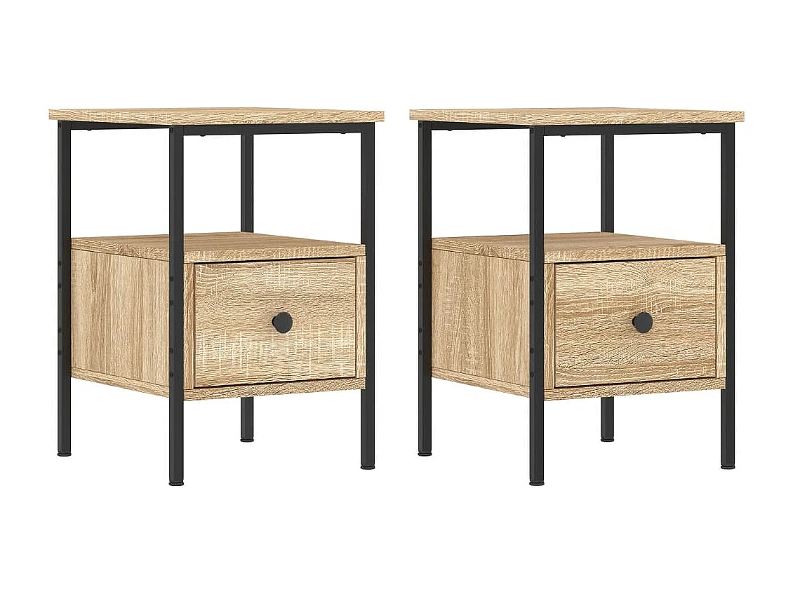 Comodini 2 pezzi rovere sonoma 34x36x50 cm legno ingegnerizzato