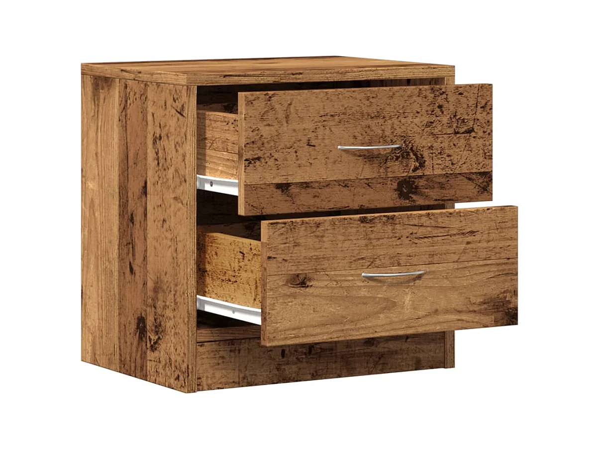 Tables de chevet 2 pcs vieux bois 40x30x40 cm bois d'ingénierie