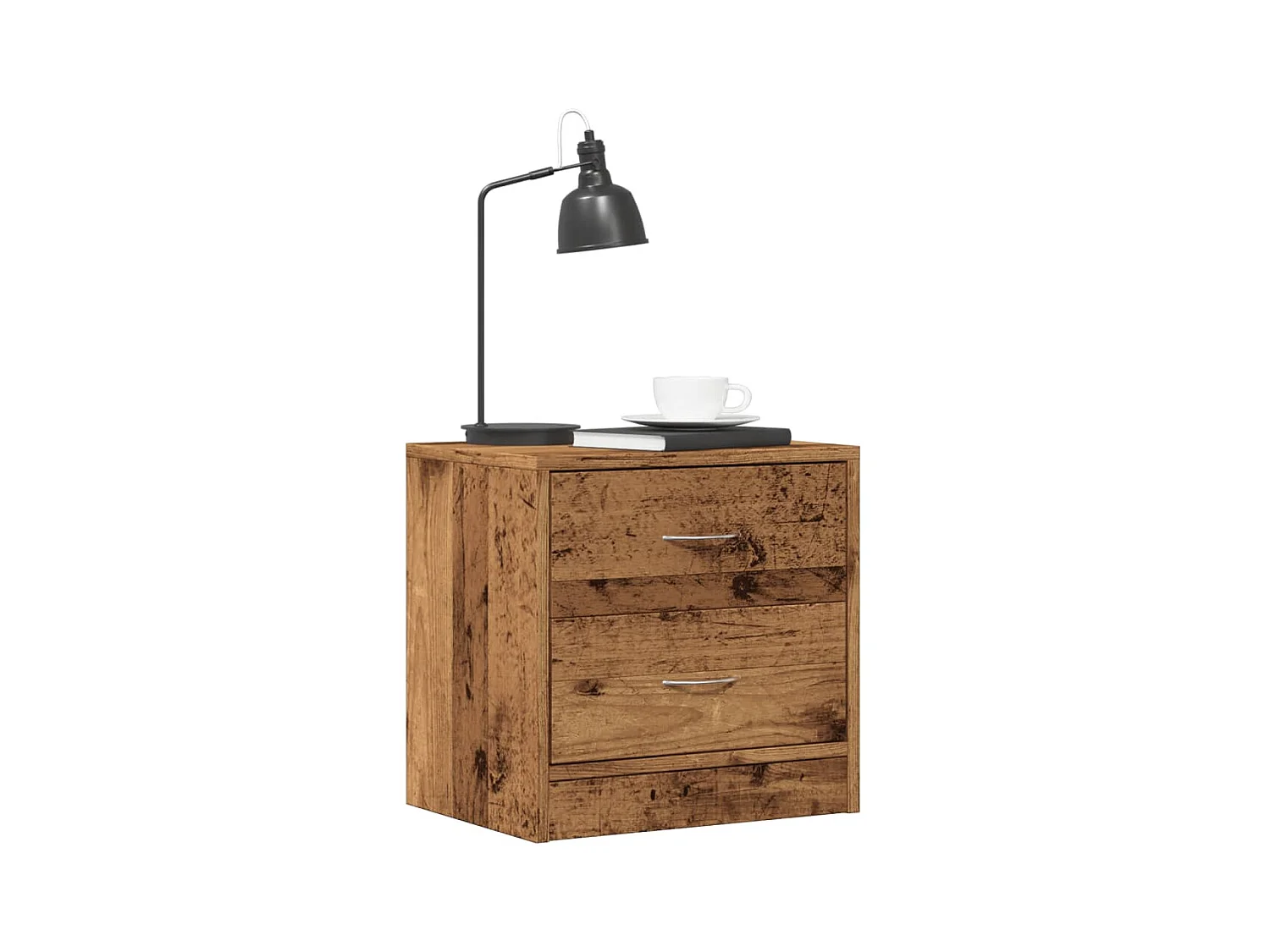 Tables de chevet 2 pcs vieux bois 40x30x40 cm bois d'ingénierie