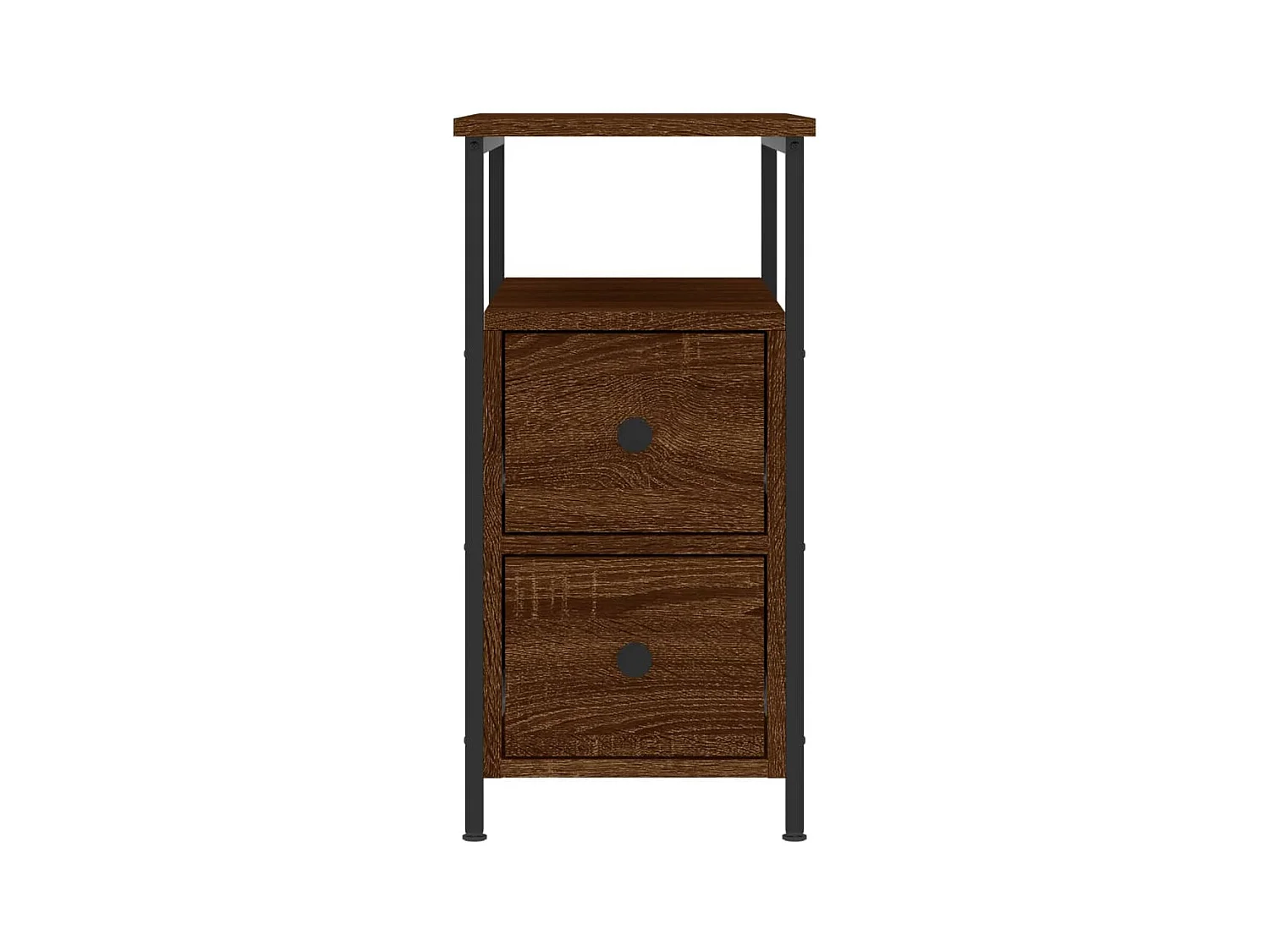 Tables de chevet 2pcs chêne marron 30x60x60cm bois d'ingénierie